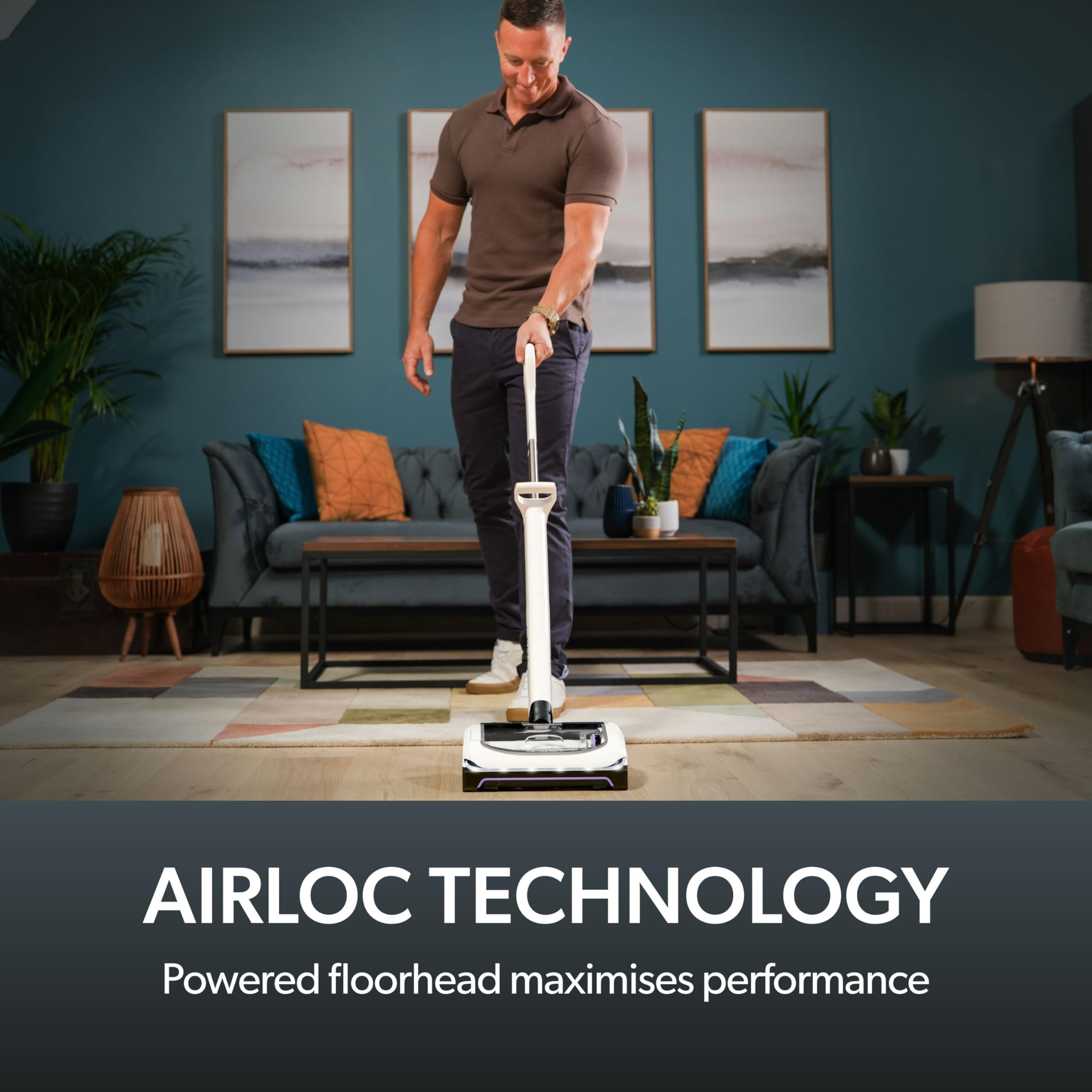 AirRAM Platinum AR46 Cordless Vacuum Cleaner - Includes Anti-Hair Wrap Brush Bar - Perfect for Carpet and Hardwood Floors - Rechargeable 22v Li-ion Battery - Lightweight (3.3 kgs.)